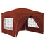 Pop-up Festtelt 290 x 290 x 245 cm Terrakotta