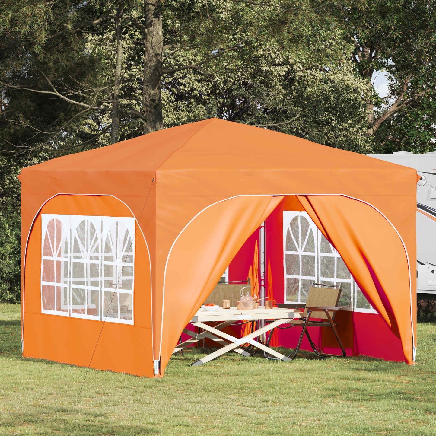 Pop-up Festtelt 290 x 290 x 245 cm Orange