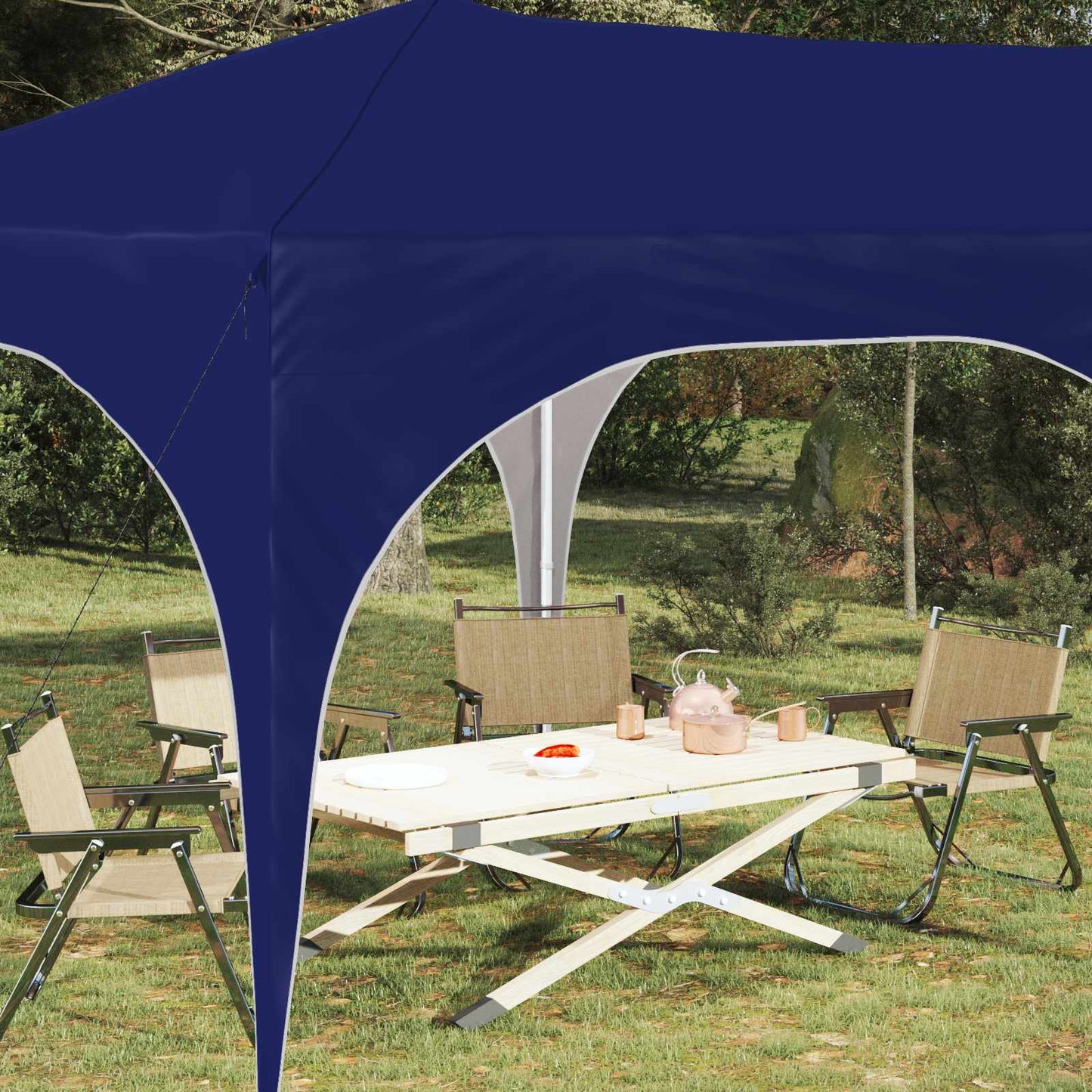 Pop-up Festtelt 575 x 288 x 245 cm Blå Oxford stof