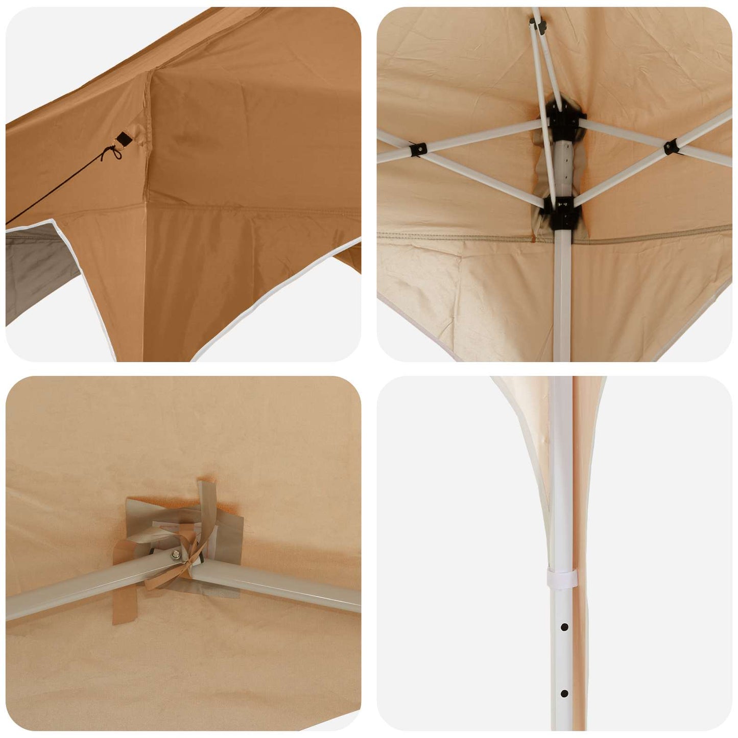 Pop-up Festtelt 575 x 288 x 245 cm Beige Oxford stof