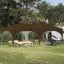 Pop-up Festtelt 575 x 288 x 245 cm Gråbrun Oxford stof