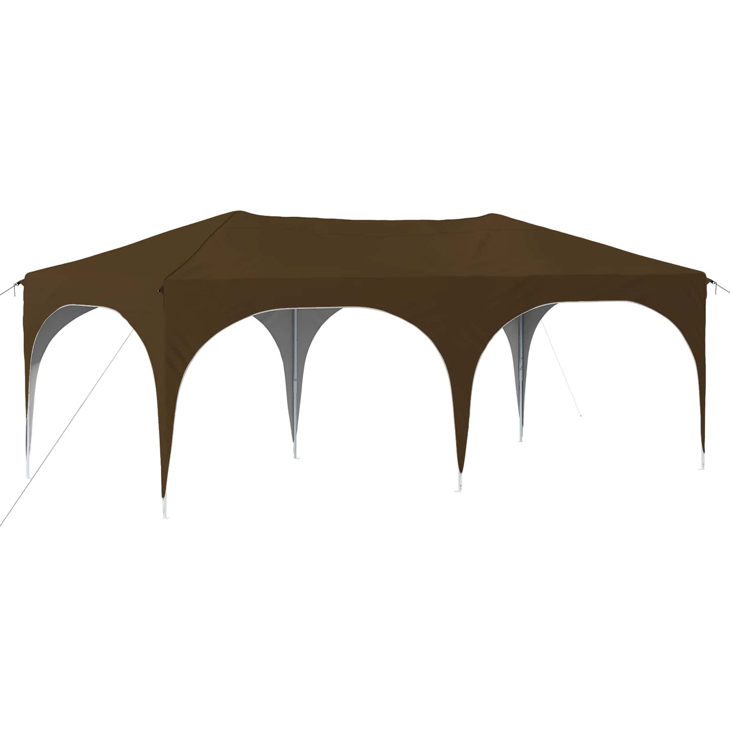 Pop-up Festtelt 575 x 288 x 245 cm Gråbrun Oxford stof