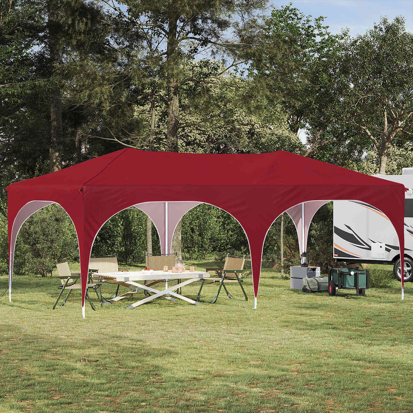 Pop-up Festtelt 575 x 288 x 245 cm Bordeaux Oxford stof