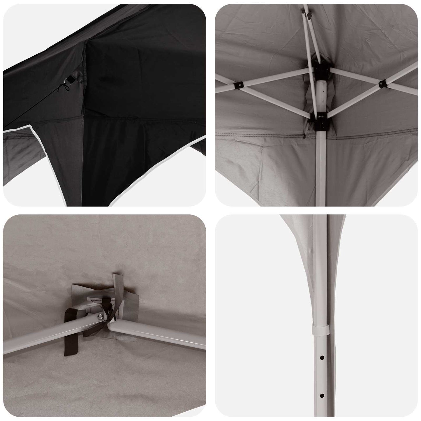 Pop-up Festtelt 575 x 288 x 245 cm Sort Oxford stof