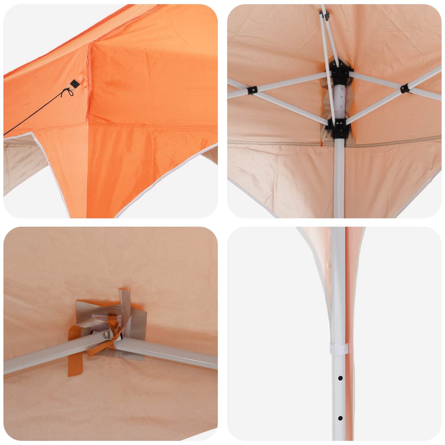 Pop-up Festtelt 575 x 288 x 245 cm Orange Oxford stof