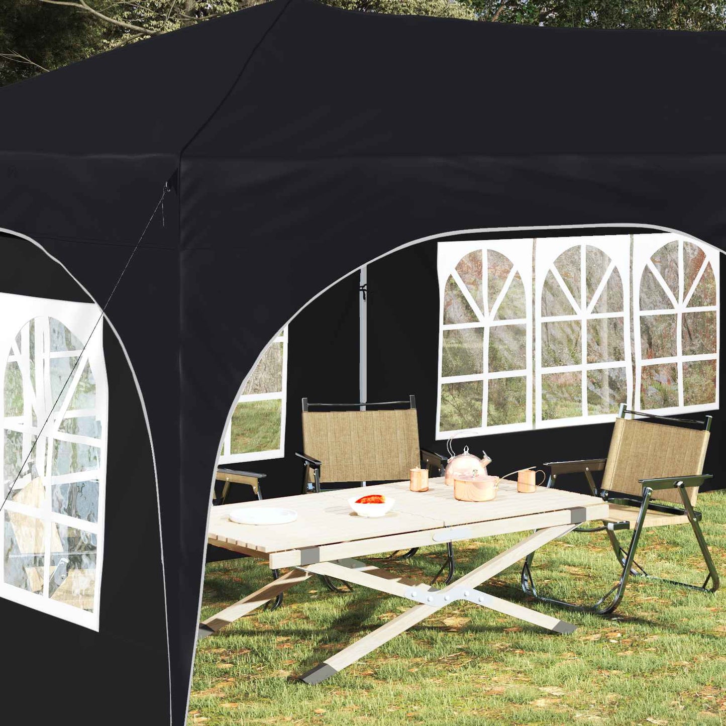 Pop-up Festtelt 575 x 288 x 245 cm Antracit Oxford stof