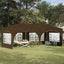 Pop-up Festtelt 575 x 288 x 245 cm Gråbrun Oxford stof