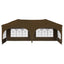 Pop-up Festtelt 575 x 288 x 245 cm Gråbrun Oxford stof