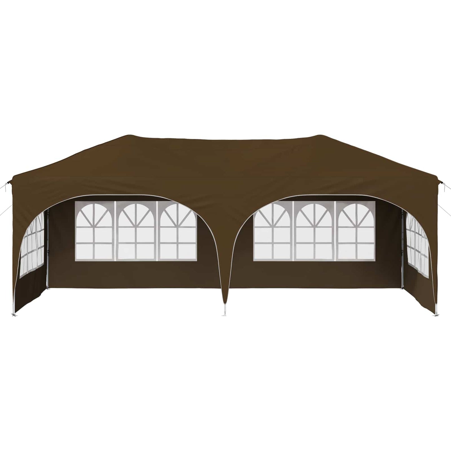 Pop-up Festtelt 575 x 288 x 245 cm Gråbrun Oxford stof