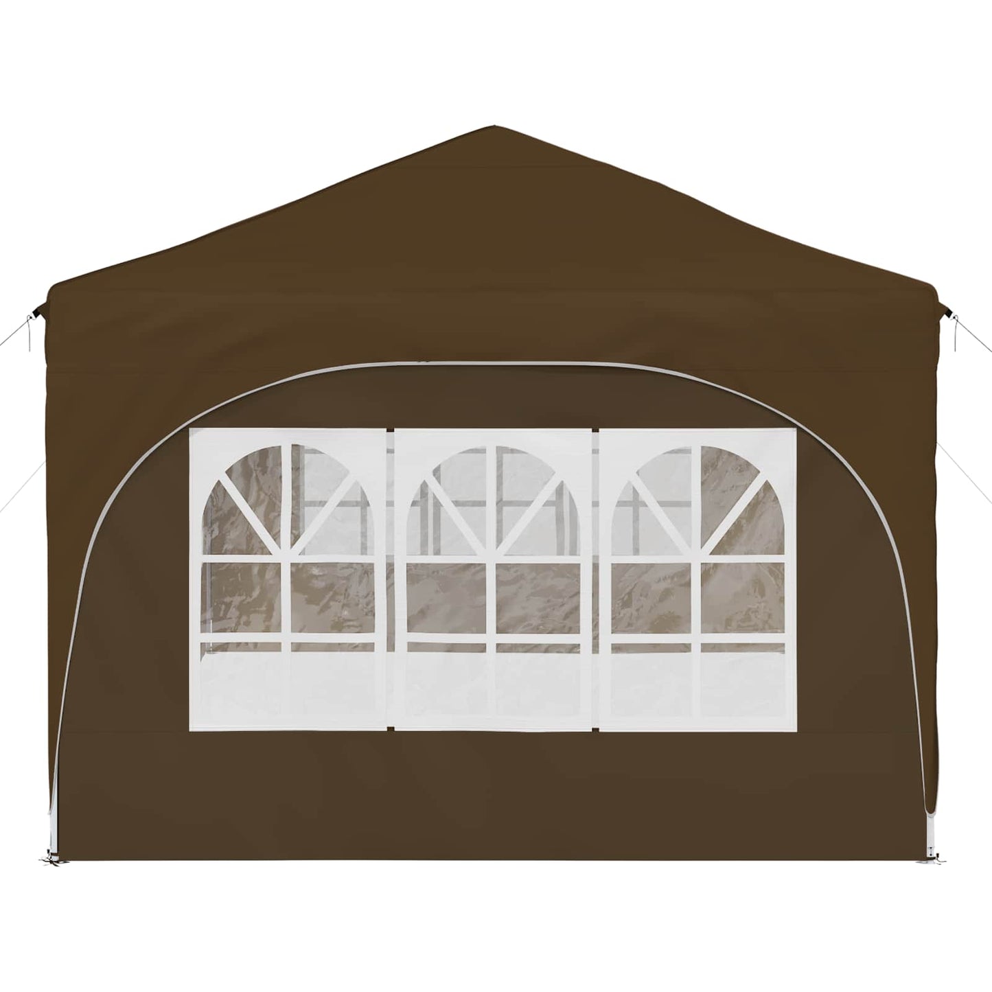 Pop-up Festtelt 575 x 288 x 245 cm Gråbrun Oxford stof