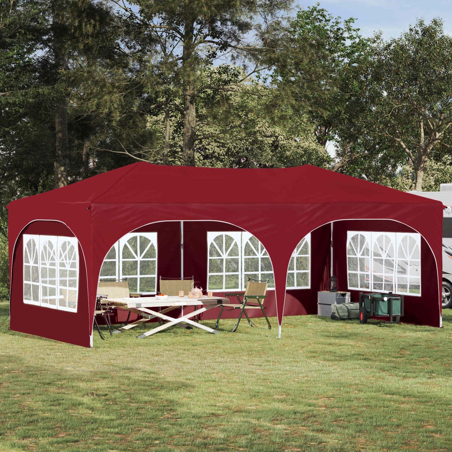 Pop-up Festtelt 575 x 288 x 245 cm Bordeaux Oxford stof