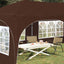 Pop-up Festtelt 575 x 288 x 245 cm Brun Oxford stof