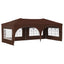 Pop-up Festtelt 575 x 288 x 245 cm Brun Oxford stof