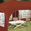 Pop-up Festtelt 575 x 288 x 245 cm Terrakotta Oxford stof