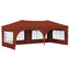 Pop-up Festtelt 575 x 288 x 245 cm Terrakotta Oxford stof