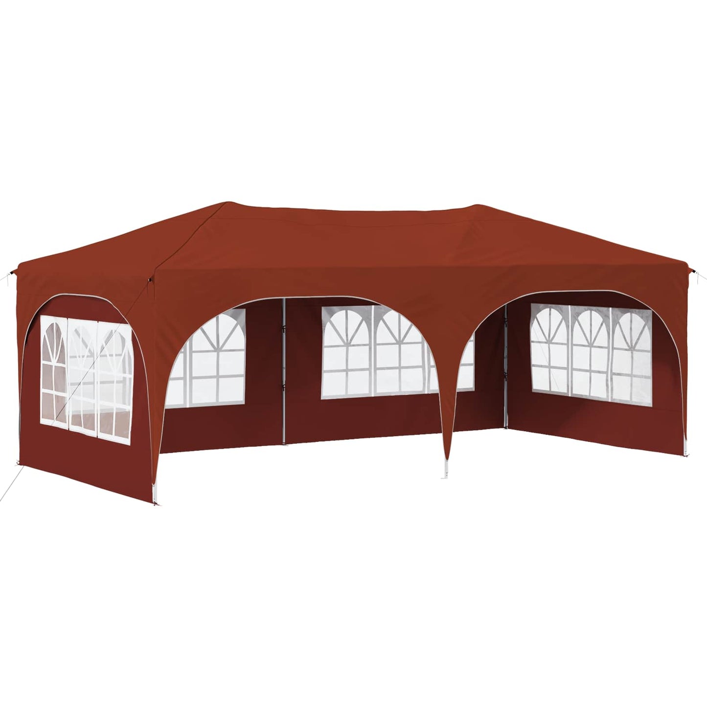 Pop-up Festtelt 575 x 288 x 245 cm Terrakotta Oxford stof