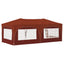 Pop-up Festtelt 575 x 288 x 245 cm Terrakotta Oxford stof