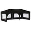 Pop-up Festtelt 575 x 288 x 245 cm Sort Oxford stof