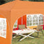 Pop-up Festtelt 575 x 288 x 245 cm Orange Oxford stof