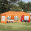 Pop-up Festtelt 575 x 288 x 245 cm Orange Oxford stof
