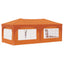 Pop-up Festtelt 575 x 288 x 245 cm Orange Oxford stof