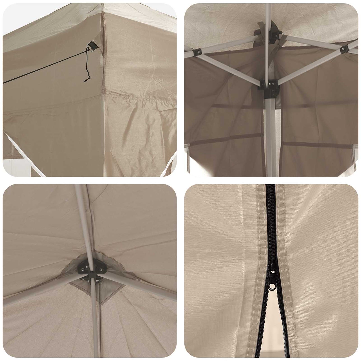 Pop-up Festtelt 575 x 288 x 245 cm Cremefarvet Oxford stof