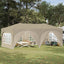 Pop-up Festtelt 575 x 288 x 245 cm Cremefarvet Oxford stof