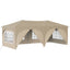 Pop-up Festtelt 575 x 288 x 245 cm Cremefarvet Oxford stof