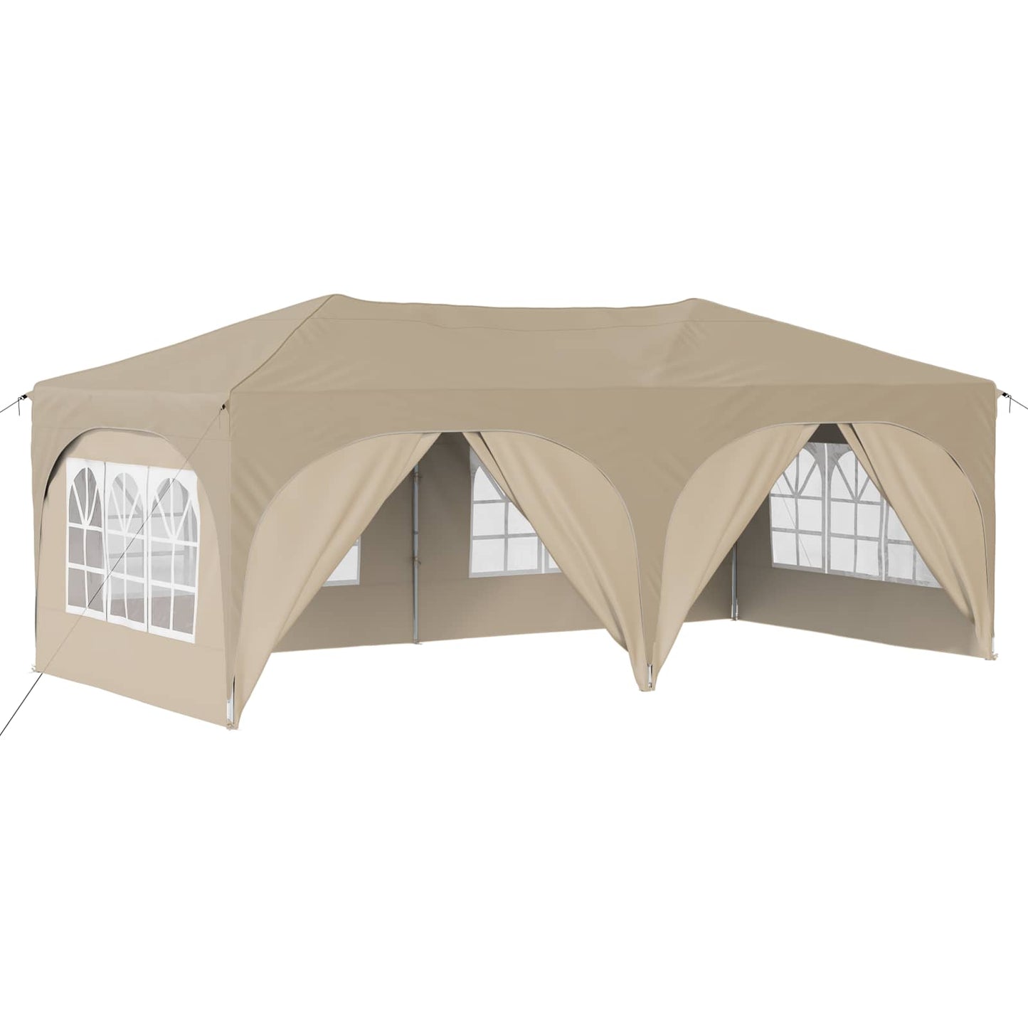 Pop-up Festtelt 575 x 288 x 245 cm Cremefarvet Oxford stof