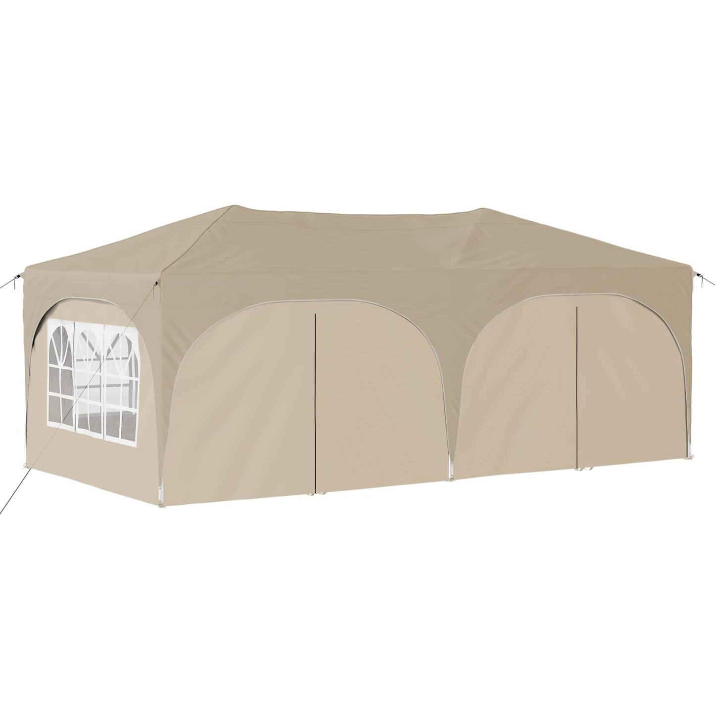 Pop-up Festtelt 575 x 288 x 245 cm Cremefarvet Oxford stof
