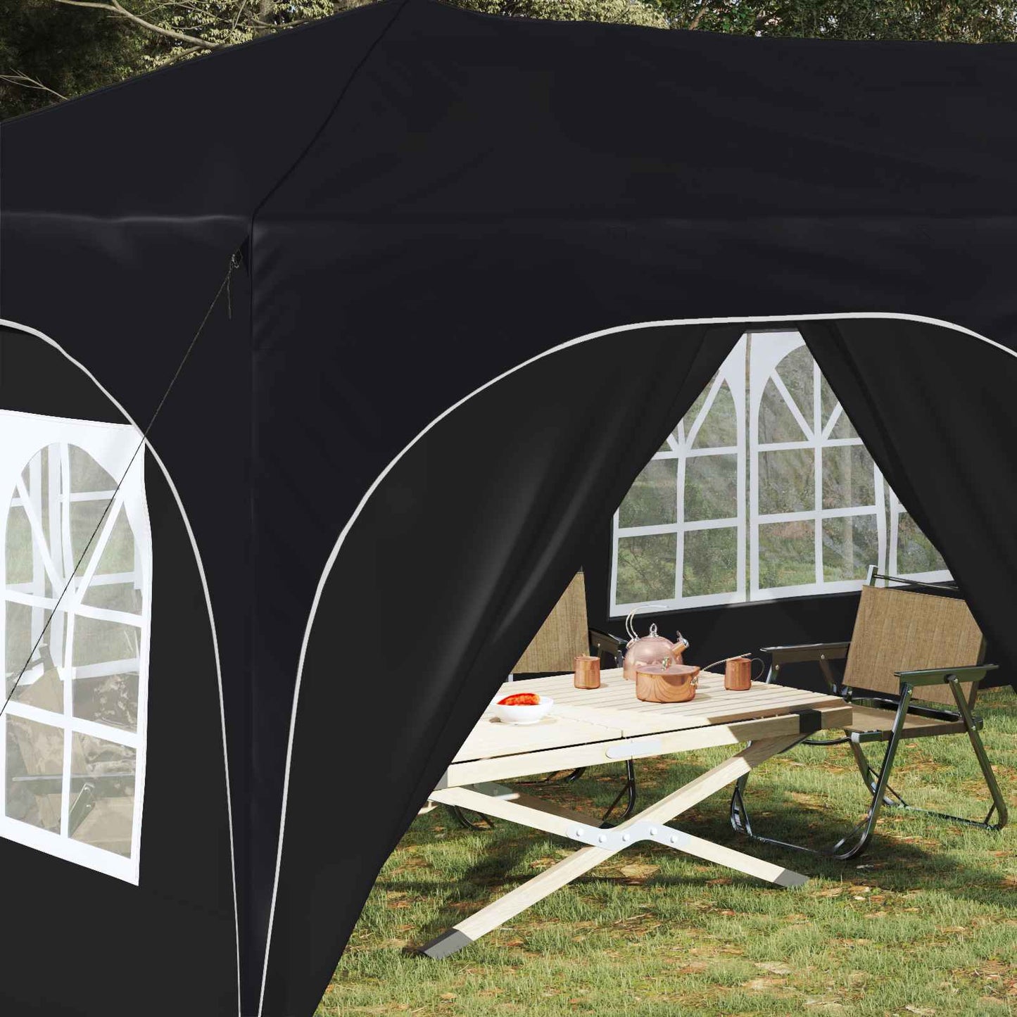 Pop-up Festtelt 575 x 288 x 245 cm Antracit Oxford stof