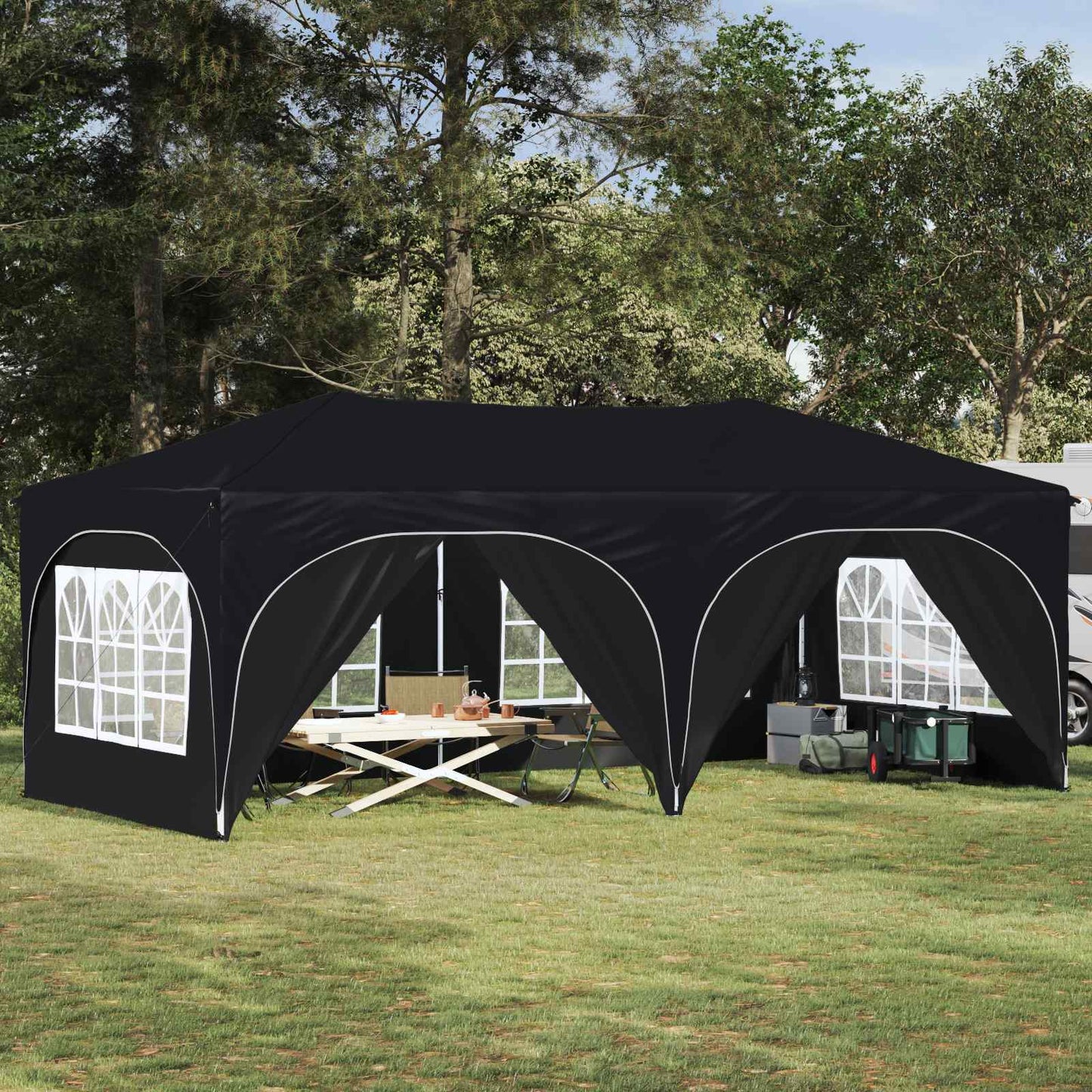 Pop-up Festtelt 575 x 288 x 245 cm Antracit Oxford stof