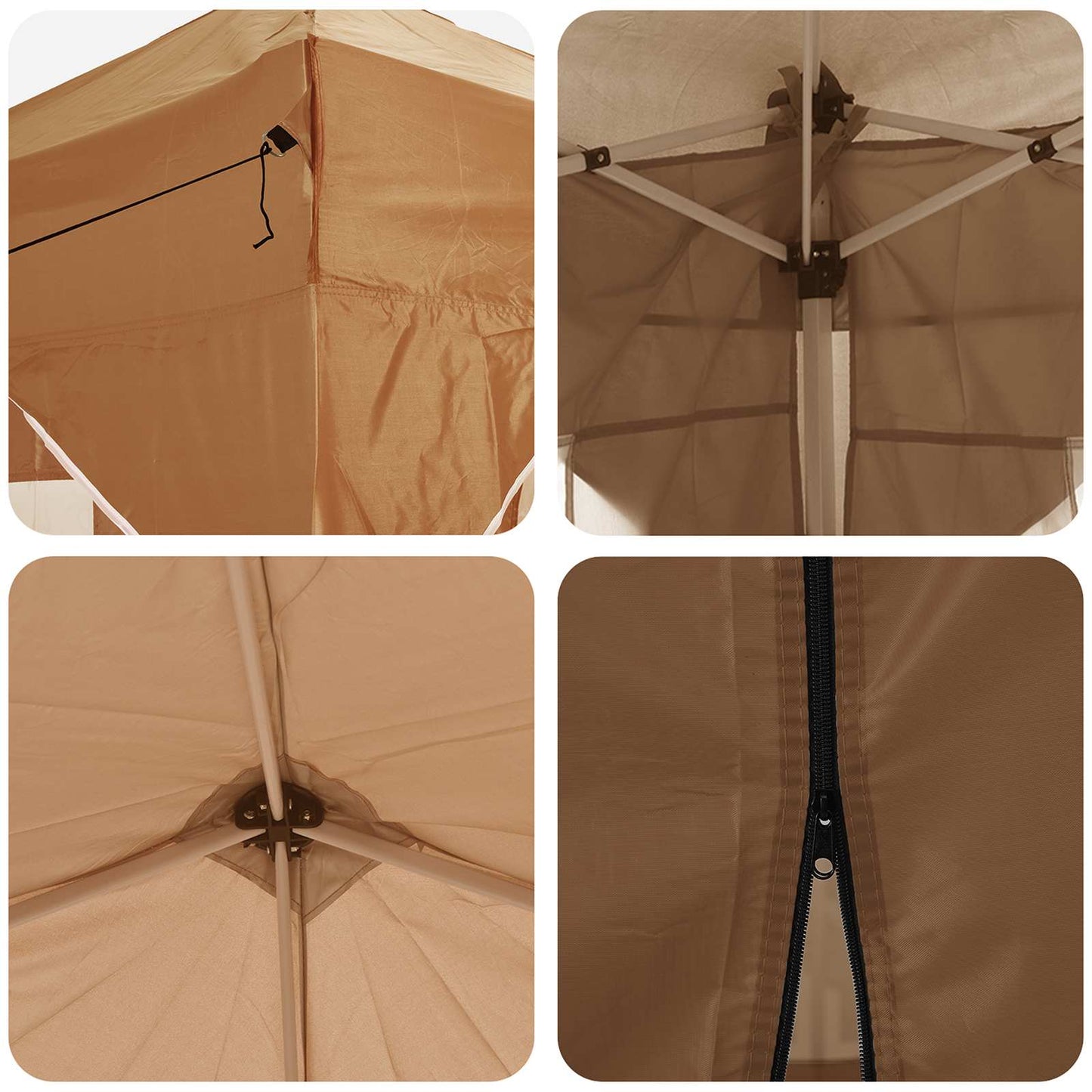 Pop-up Festtelt 575 x 288 x 245 cm Beige Oxford stof