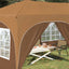 Pop-up Festtelt 575 x 288 x 245 cm Beige Oxford stof