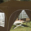 Pop-up Festtelt 575 x 288 x 245 cm Gråbrun Oxford stof