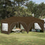Pop-up Festtelt 575 x 288 x 245 cm Gråbrun Oxford stof