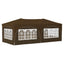Pop-up Festtelt 575 x 288 x 245 cm Gråbrun Oxford stof