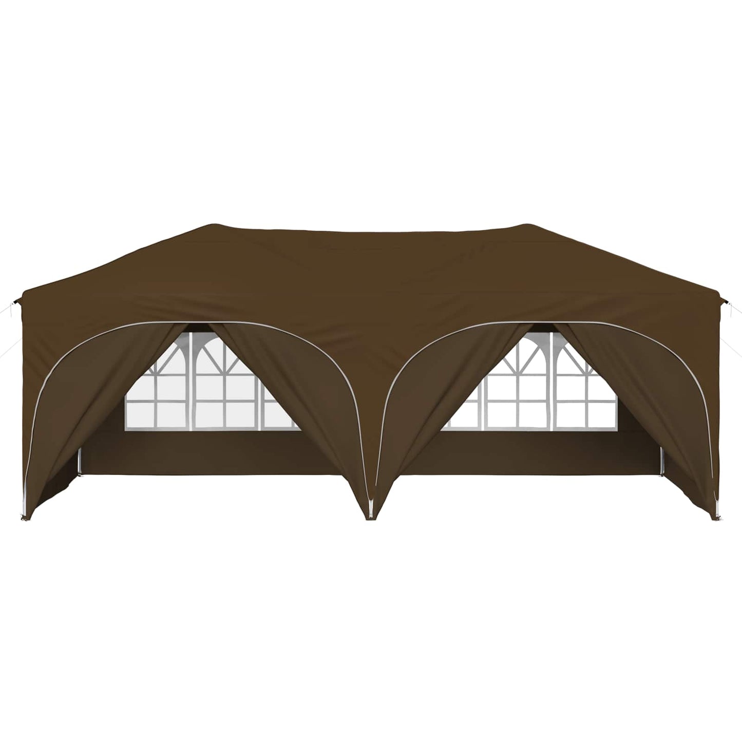 Pop-up Festtelt 575 x 288 x 245 cm Gråbrun Oxford stof