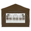 Pop-up Festtelt 575 x 288 x 245 cm Gråbrun Oxford stof