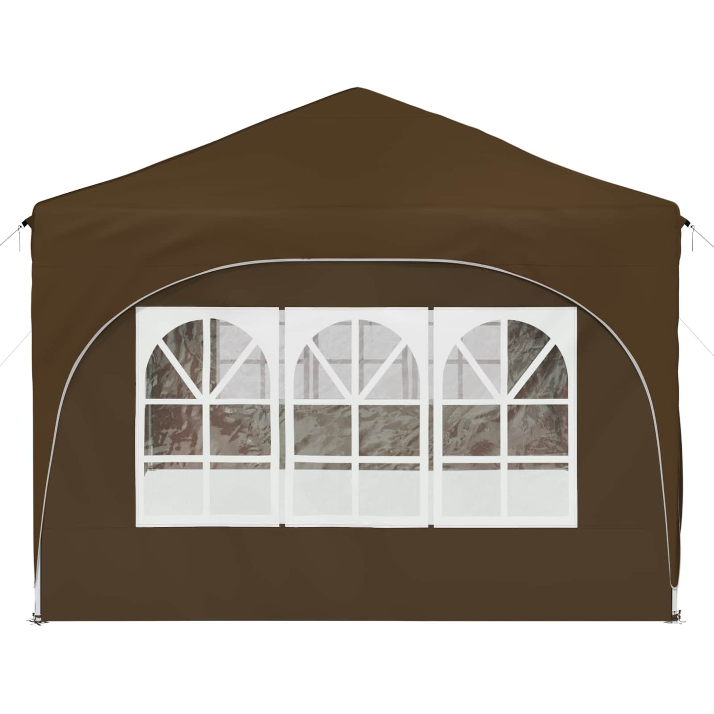 Pop-up Festtelt 575 x 288 x 245 cm Gråbrun Oxford stof