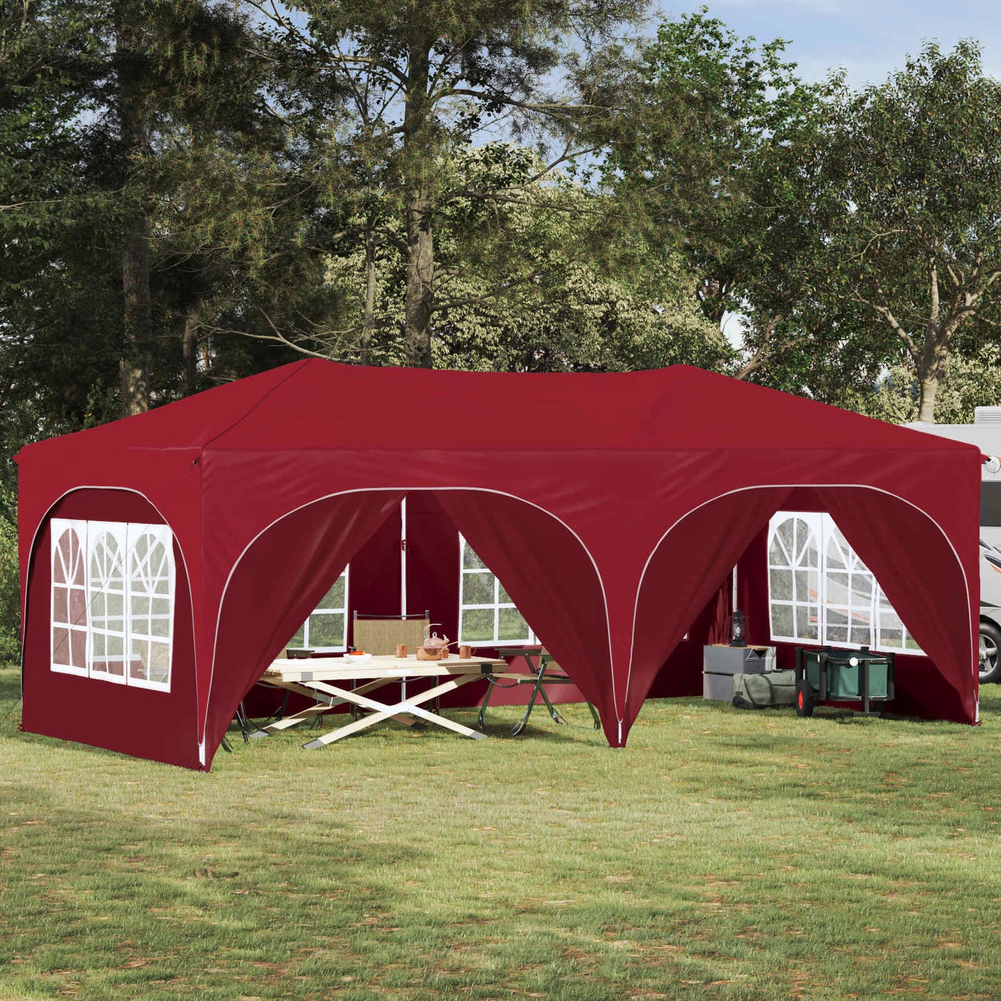 Pop-up Festtelt 575 x 288 x 245 cm Bordeaux Oxford stof