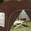 Pop-up Festtelt 575 x 288 x 245 cm Brun Oxford stof