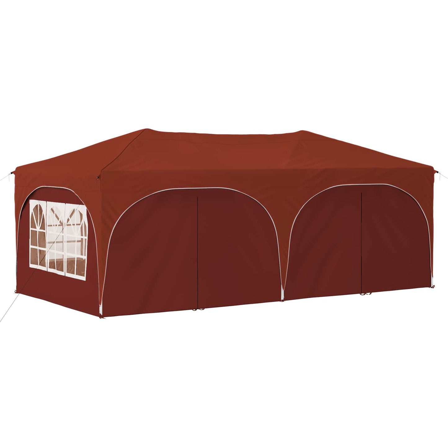 Pop-up Festtelt 575 x 288 x 245 cm Terrakotta Oxford stof