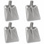 Skovlhoved 4 pcs Sølv 45 x 38 cm Aluminium
