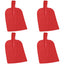 Skovlhoved 4 pcs Rød 32 x 24,5 cm Pulverlakeret stål