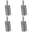 Skovlhoved 4 pcs Sølv 43 x 17 cm Pulverlakeret stål