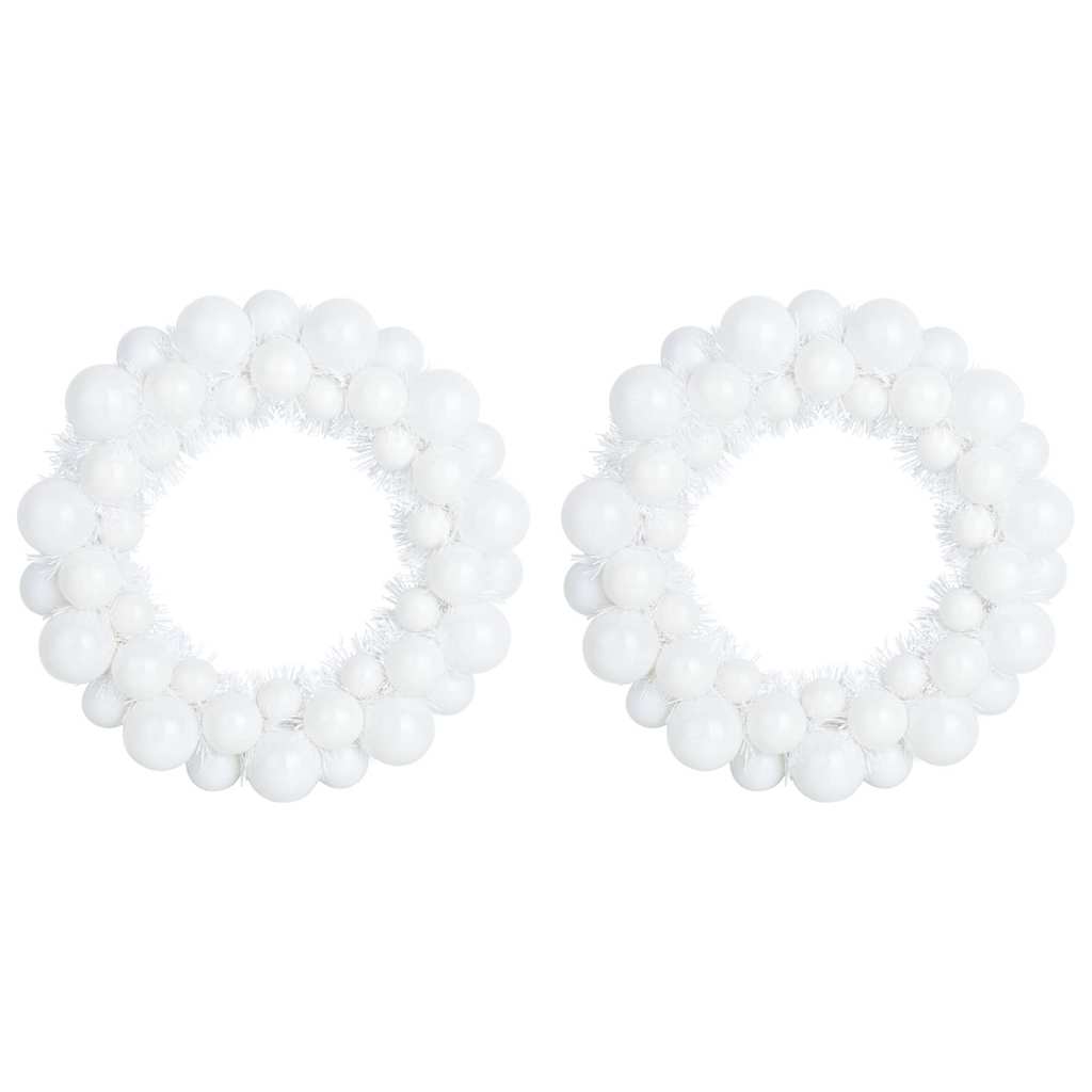 Jule Kugle Krans 2 pcs Hvid 33 x 33 x 7 cm Polystyren