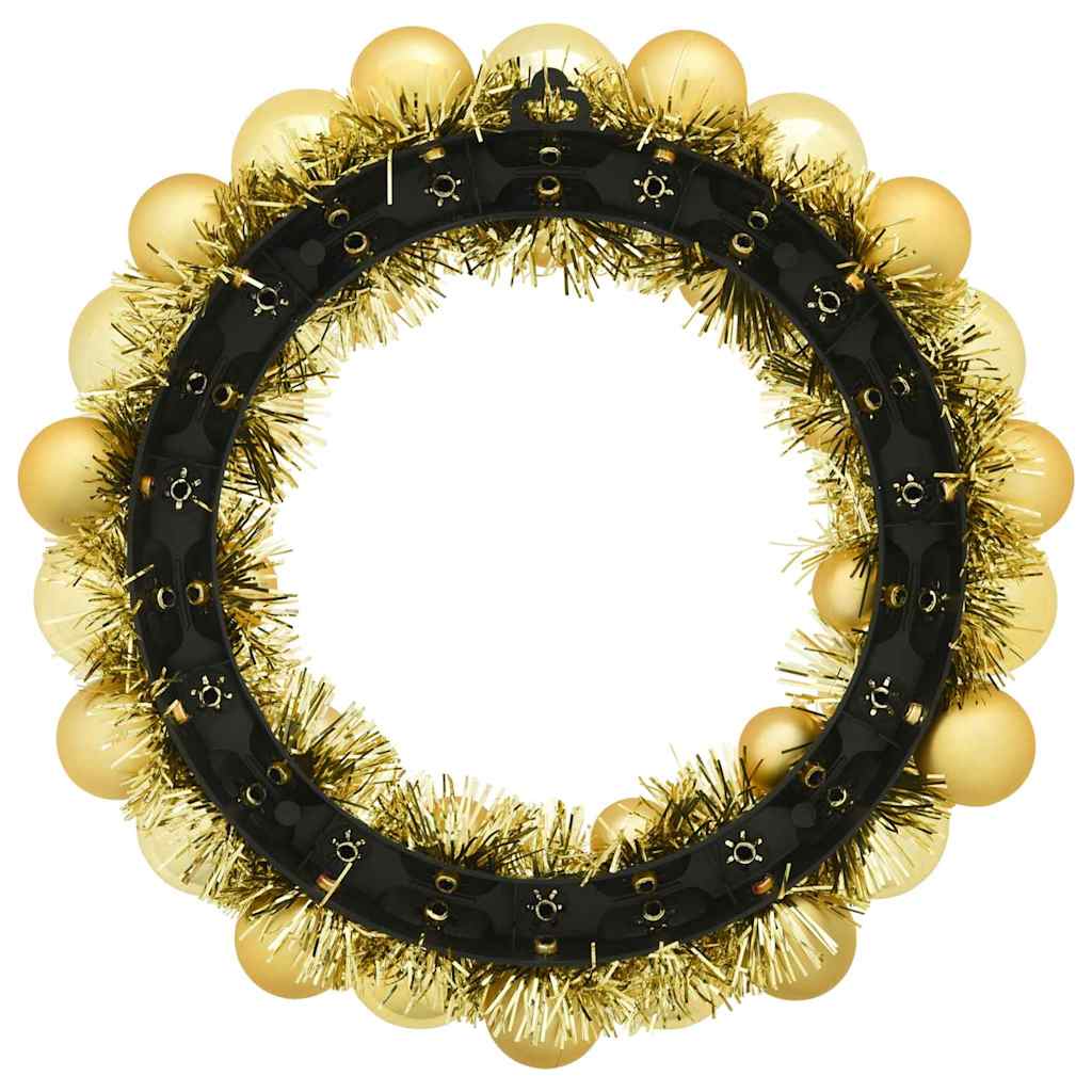 Jule Kugle Krans 2 pcs Guld 33 x 33 x 7 cm Polystyren