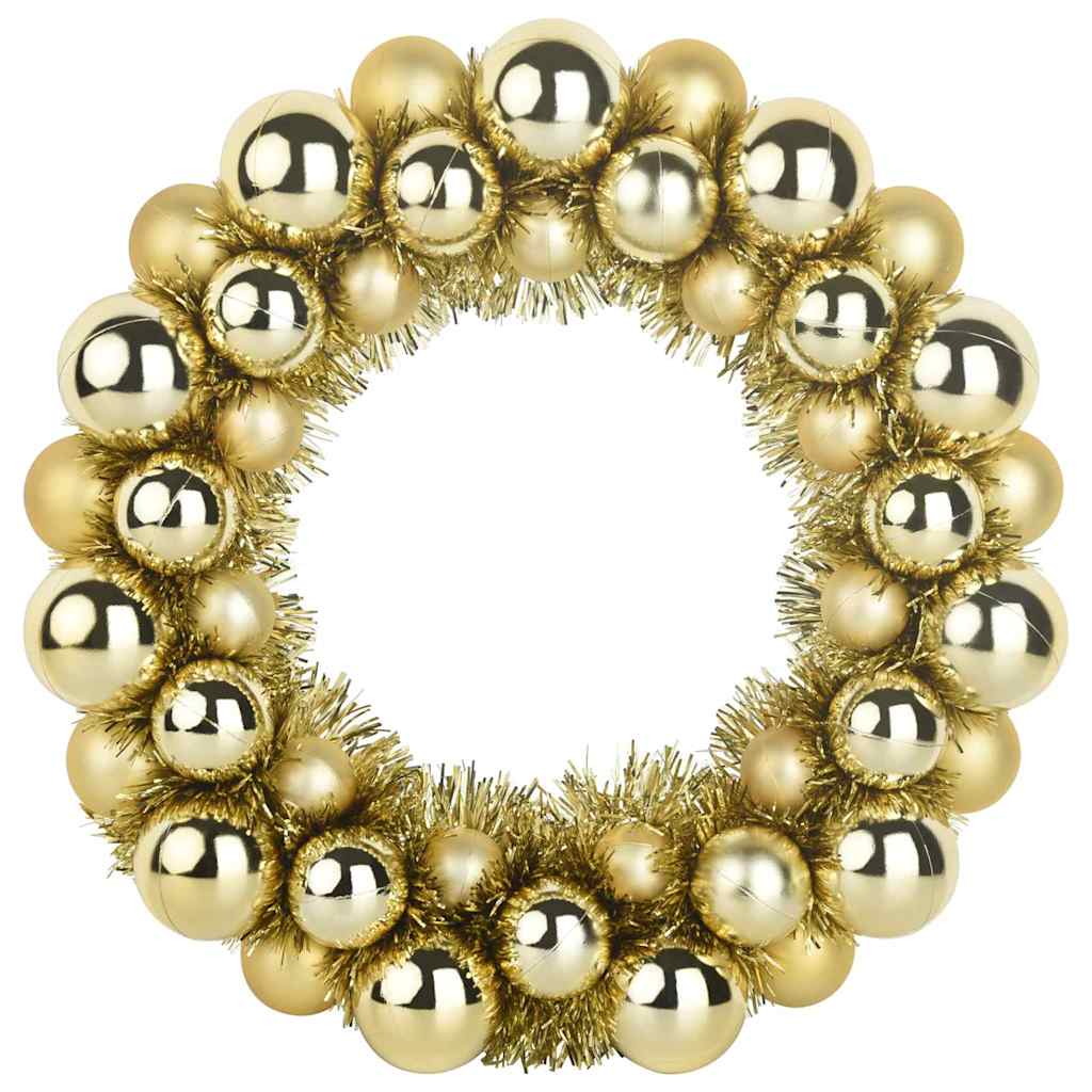 Jule Kugle Krans 2 pcs Guld 33 x 33 x 7 cm Polystyren