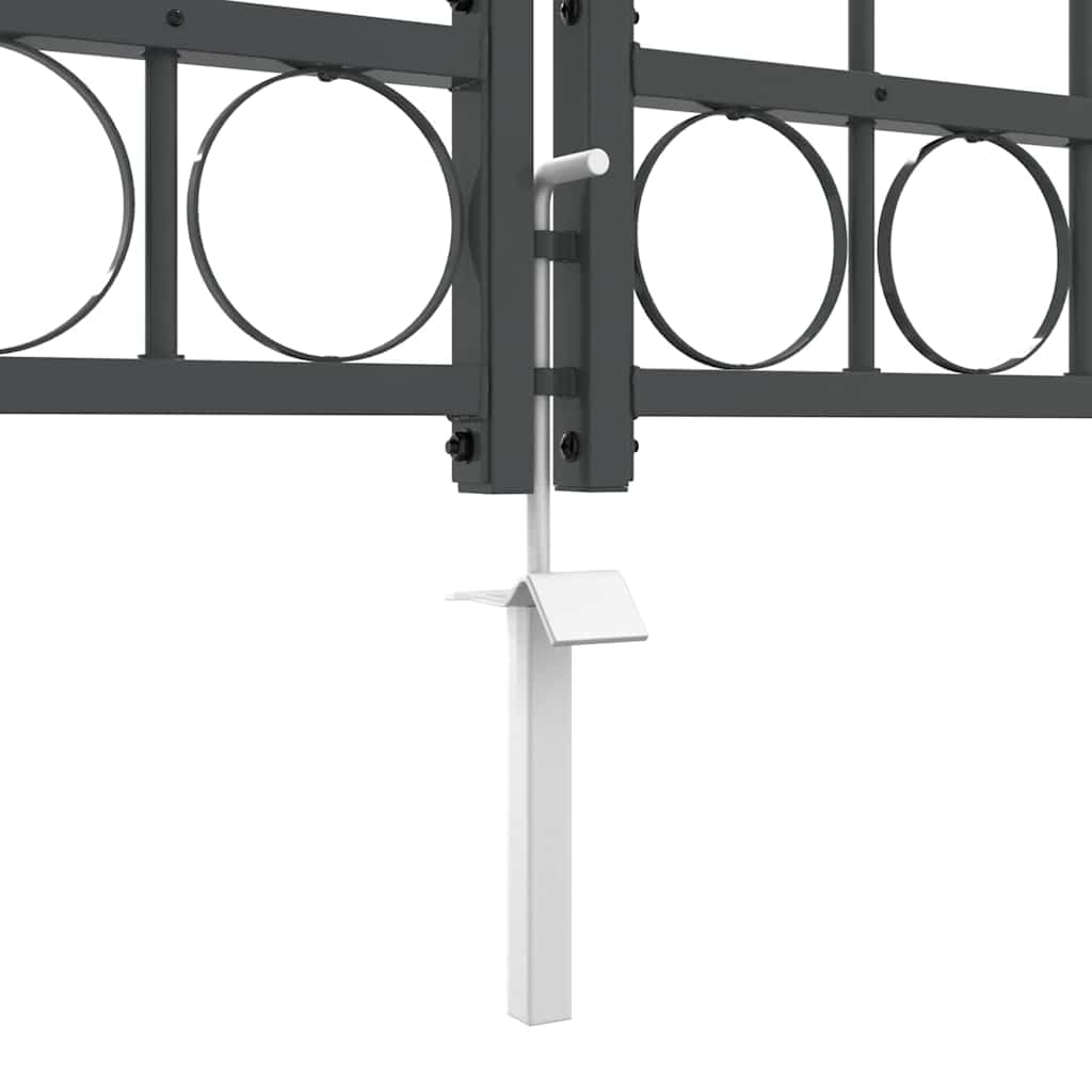 Hegnslåge med buet top Assen Grå 400 x 100 cm Stål